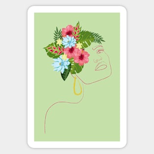 Tropical vibes Woman Sticker